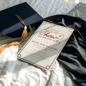 西モダン写素朴画卒業パーティー 招待状