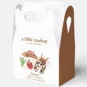 西モダン砂漠サボクカウボーイベビーシャワー フェイバーボックス (見開き)