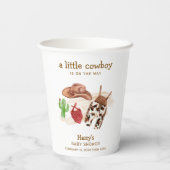 西モダン砂漠サボクカウボーイベビーシャワー 紙コップ (裏面)