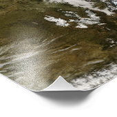 西ヨーロッパの雪、霧、低雲 フォトプリント            (角)