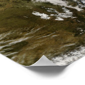 西ヨーロッパの雪、霧、低雲 ポスター (角)