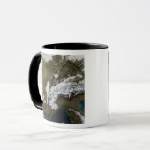西ヨーロッパの雪、霧、低雲 マグカップ (正面左)
