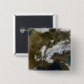 西ヨーロッパの雪、霧、低雲 缶バッジ (正面&裏面)