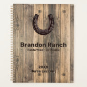 西ラッキー素朴馬蹄乗馬のレッスン プランナー手帳 (正面)