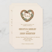 西ランチカントリーモノグラム結婚オールインワン 招待状 (正面/裏面)