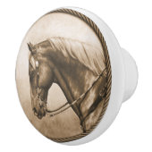 西ランチホースオールドフォトセピア セラミックノブ (右)