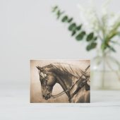 西ランチホースオールドフォトセピア 名刺 (スタンド正面)