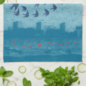 西リザーバー茶タオル キッチンタオル (折り畳み)