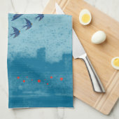 西リザーバー茶タオル キッチンタオル (四つ折り)