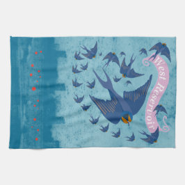 西リザーバー茶タオル キッチンタオル