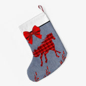 西レッドプライド馬オンデニフェイクム スモールクリスマスストッキング (裏面 (吊り時))