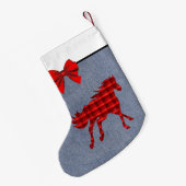 西レッドプライド馬オンデニフェイクム スモールクリスマスストッキング (裏面 (吊り時))