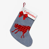 西レッドプライド馬オンデニフェイクム スモールクリスマスストッキング (正面 (吊り時))