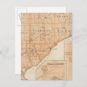 西レバノンの計画があるウォーレン郡の地図 ポストカード (正面/裏面)