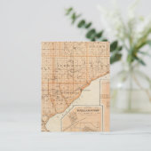 西レバノンの計画があるウォーレン郡の地図 ポストカード (スタンド正面)