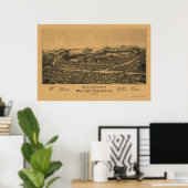 西レバノンNHパノラママップ – 1889 ポスター (ホームオフィス)