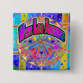 西ロサンゼルスコズミックユニティボタン 缶バッジ (正面)