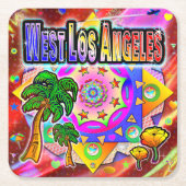 西ロサンゼルストロピカルフレンズコースター スクエアペーパーコースター (正面)