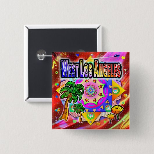 西ロサンゼルストロピカルフレンズボタン 缶バッジ (正面&裏面)