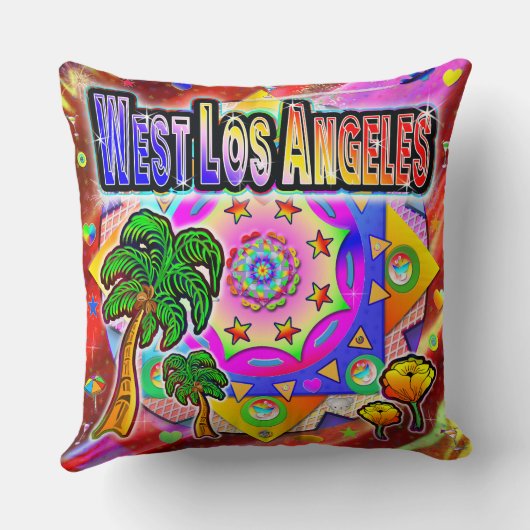 西ロサンゼルストロピカルフレンズ枕 クッション (裏面)