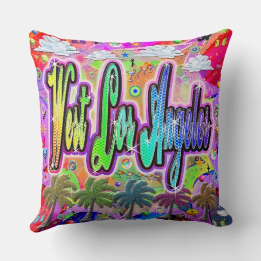 西ロサンゼルスビスタ表現ピロー クッション (裏面)