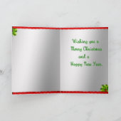 西ロデオカウボーイトラックトレーラーサンタクリスマス カード (内部)