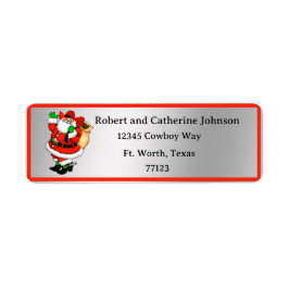 西ロデオカウボーイトラックトレーラーサンタクリスマス ラベル