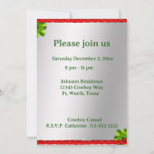 西ロデオカウボーイトラックトレーラーサンタクリスマス 招待状 (裏面)