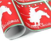 西ロデオカウボーイブルライディングクリスマス ラッピングペーパー (ロールコーナー)