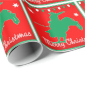 西ロデオカウボーイブルライディングクリスマス ラッピングペーパー (ロールコーナー)