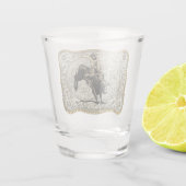 西ロデオカウボーイブルライディングベルトバックル ショットグラス (裏面)