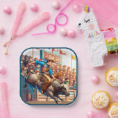 西ロデオカウボーイブルライド ペーパープレート (パーティー)