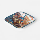 西ロデオカウボーイブルライド ペーパープレート (傾斜あり)