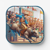 西ロデオカウボーイブルライド ペーパープレート (正面)