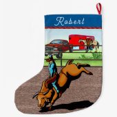 西ロデオカウボーイブルライド ラージクリスマスストッキング (裏面)