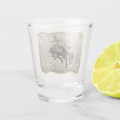 西ロデオカウボーイブロンクライディングベルトバックル ショットグラス (裏面)