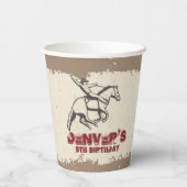 西ロデオカウボーイ誕生パーティー 紙コップ (裏面)