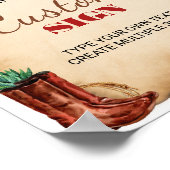 西ロデオカウボーイ1st誕生日パーティーテーブルサイン ポスター (角)