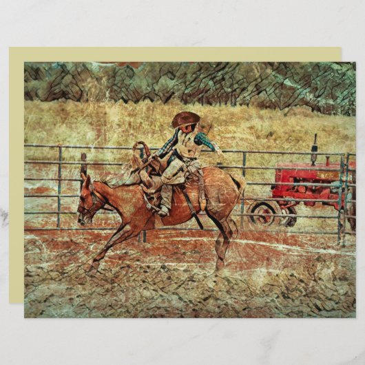 西ロデオカントリー乗馬の質感 (正面/裏面)