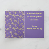 西ロデオパーソナライズされたカウボーイズ父の日 カード (内部)