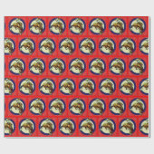 西ロデオヴィンテージカウボーイオンバッキングホース ラッピングペーパー (フラット)