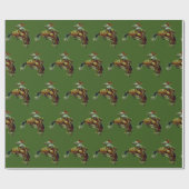 西ロデオヴィンテージカウボーイオンバッキングホース ラッピングペーパー (フラット)