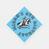 西ロデオ南部の牧場のカウボーイオンホース スタンダードランチョンナプキン (角)