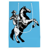 西ロデオ南部の牧場のカウボーイオンホース ミディアムペーパーバッグ (裏面)