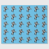 西ロデオ南部の牧場のカウボーイオンホース ラッピングペーパー (フラット)