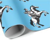 西ロデオ南部の牧場のカウボーイオンホース ラッピングペーパー (ロールコーナー)