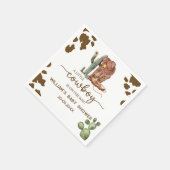 西ロデオ素朴リトルカウボーイベビーシャワー スタンダードカクテルナプキン (角)