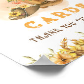 西ロデオ素朴赤ちゃんシャワーのギフトサイン ポスター (角)