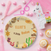 西ロデオ・カウボーイ誕生日 ペーパープレート (パーティー)