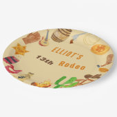 西ロデオ・カウボーイ誕生日 ペーパープレート (アングル)